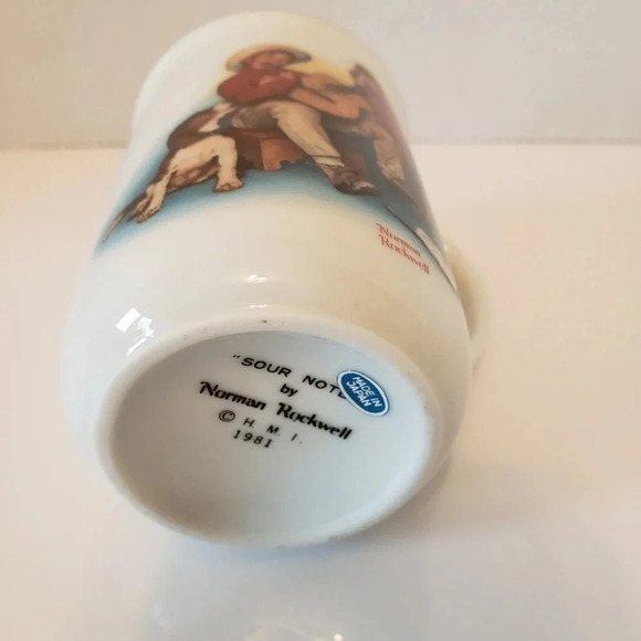Vintage Norman Rockwell set of  2 Coffee Cups. - Picture 9 of 12